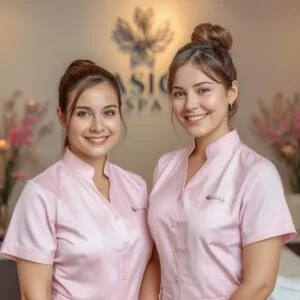 Massage-center-2-staff-closeup-image-in-pink-uniform